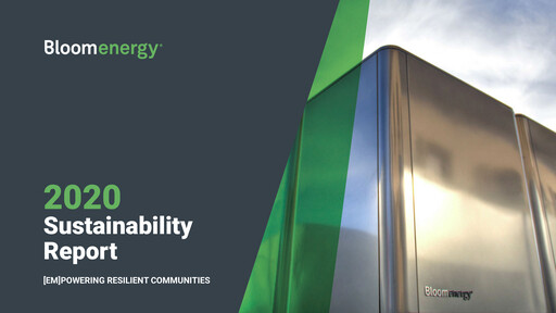 Thumbnail Bloom Energy
 Sustainability Report 2020