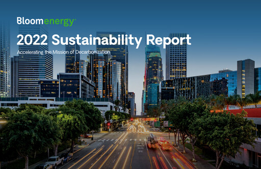 Thumbnail Bloom Energy
 Sustainability Report 2022