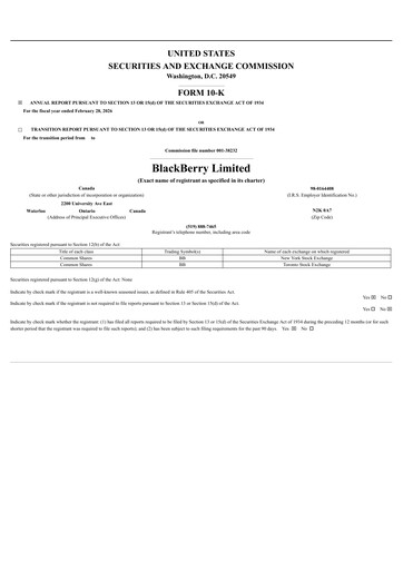 Thumbnail BlackBerry Annual Report 2026