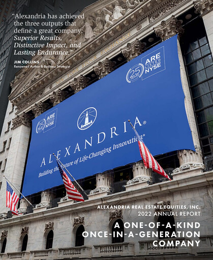 Vorschaubild Alexandria Real Estate Equities
 Jahresbericht 2022