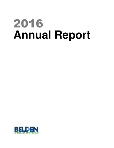 Thumbnail Belden Annual Report 2016