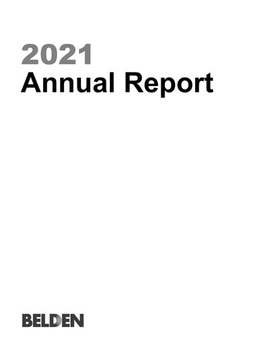 Thumbnail Belden Annual Report 2021