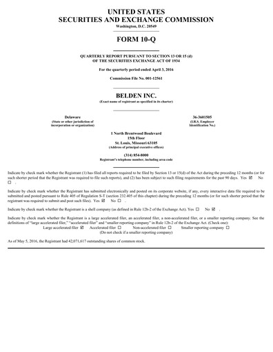 Thumbnail Belden Quarterly Report 2016-q1