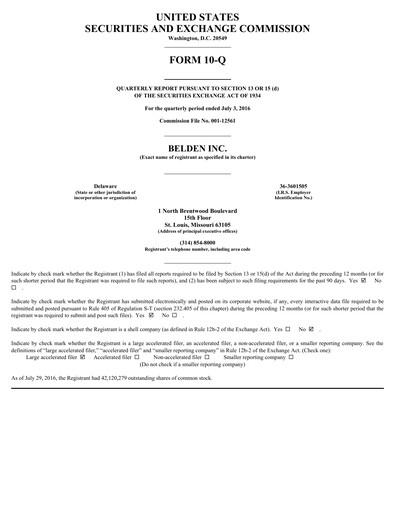 Thumbnail Belden Quarterly Report 2016-q2