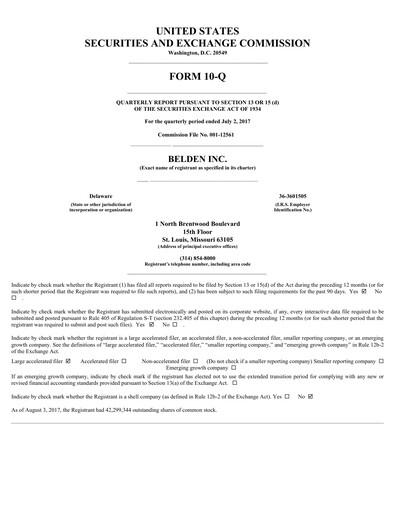 Thumbnail Belden Quarterly Report 2017-q2