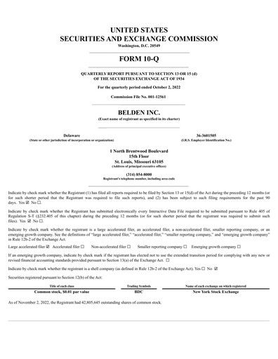 Thumbnail Belden Quarterly Report 2022-q3