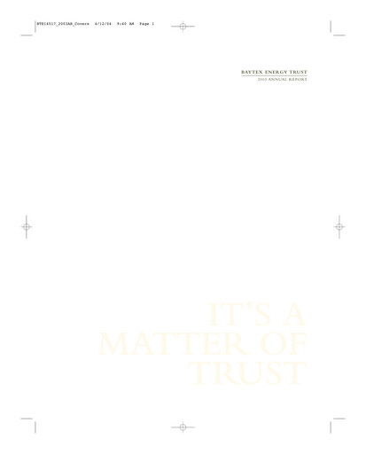 Thumbnail Baytex Energy
 Annual Report 2003