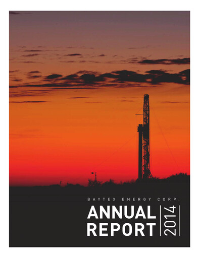 Thumbnail Baytex Energy
 Annual Report 2014