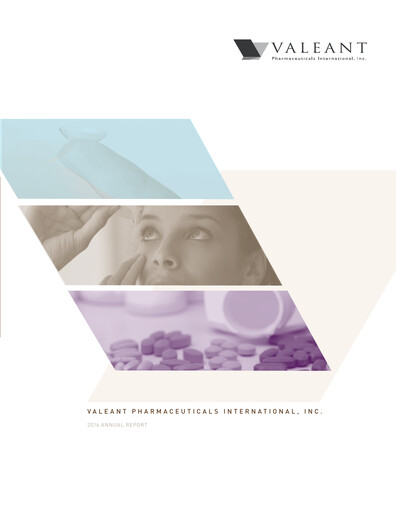 Thumbnail Bausch Health
 Annual Report 2016