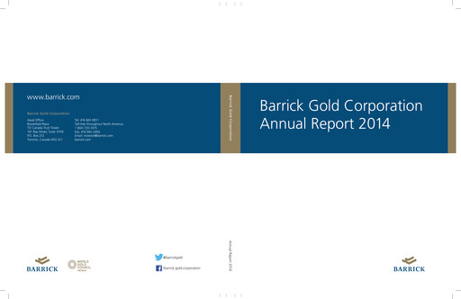 Thumbnail Barrick Gold Annual Report 2014