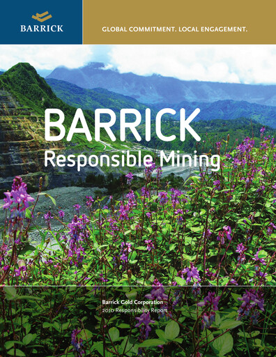 Miniature Barrick Gold Rapport de durabilité 2010