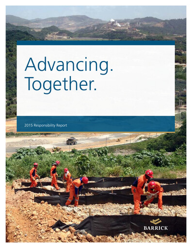 Miniature Barrick Gold Rapport de durabilité 2015