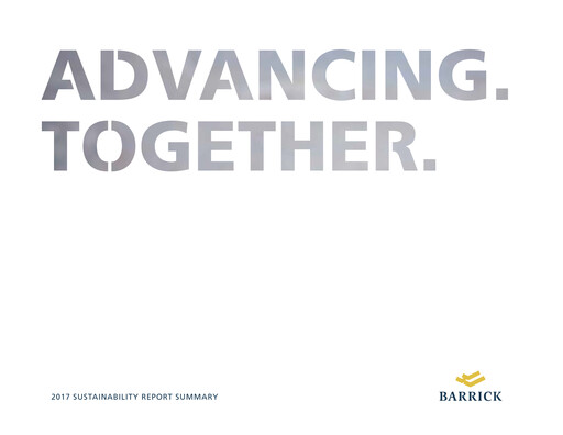 Miniature Barrick Gold Rapport de durabilité 2017