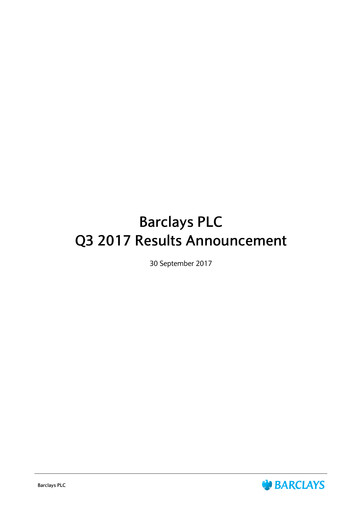 Thumbnail Barclays Quarterly Report 2017-q3