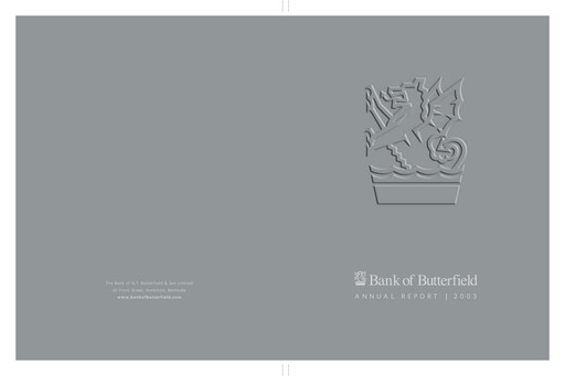 Vorschaubild Bank of N. T. Butterfield & Son Jahresbericht 2003