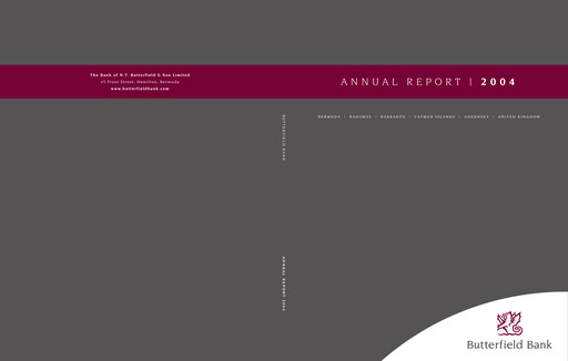 Vorschaubild Bank of N. T. Butterfield & Son Jahresbericht 2004