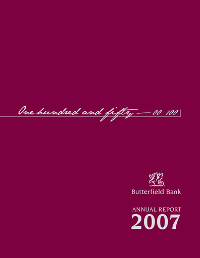 Vorschaubild Bank of N. T. Butterfield & Son Jahresbericht 2007