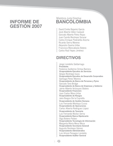 Thumbnail Grupo Cibest (Bancolombia) Annual Report 2007