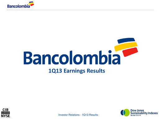 Thumbnail Grupo Cibest (Bancolombia) Quarterly Report 2013-q1