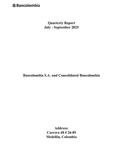 Thumbnail Grupo Cibest (Bancolombia) Quarterly Report 2025-q3
