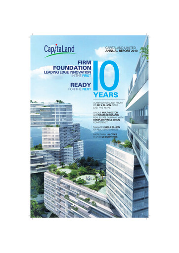 Thumbnail CapitaLand Investment Limited Annual Report 2010