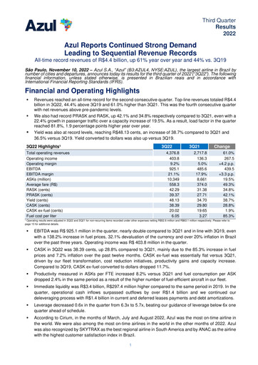 Thumbnail Azul Quarterly Report 2022-q3
