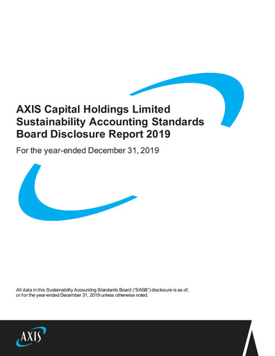 Vorschaubild AXIS Capital
 ESG-Bericht 2019