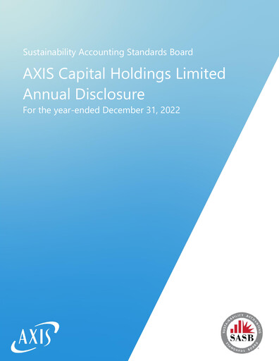 Vorschaubild AXIS Capital
 Nachhaltigkeitsbericht 2022