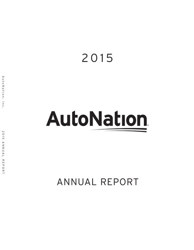 Miniature AutoNation Rapport annuel 2015