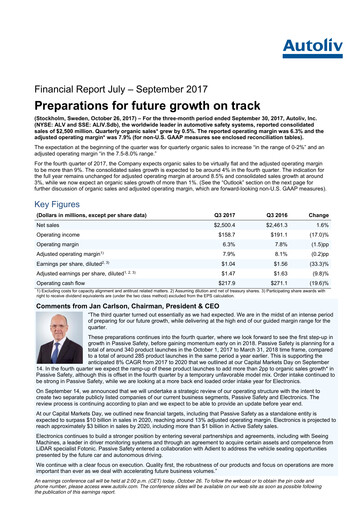 Thumbnail Autoliv Quarterly Report 2017-q3