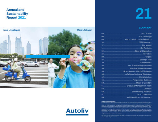 Thumbnail Autoliv Sustainability Report 2021