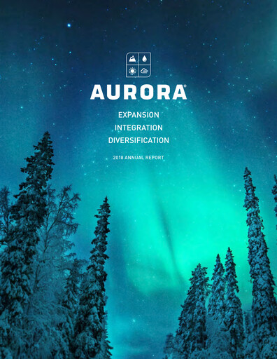 Thumbnail Aurora Cannabis Annual Report 2018