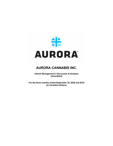 Thumbnail Aurora Cannabis Quarterly Report 2021-q1