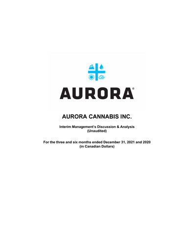 Thumbnail Aurora Cannabis Quarterly Report 2022-q2