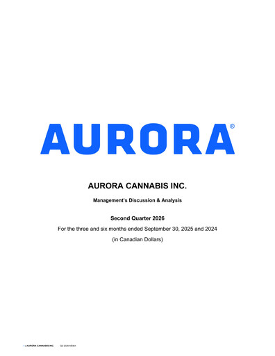 Thumbnail Aurora Cannabis Quarterly Report 2026-q2