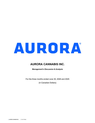 Miniature Aurora Cannabis Rapport trimestriel 2027-q1