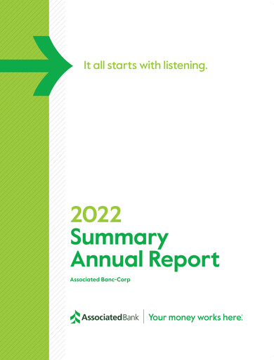 Miniature Associated Banc-Corp
 Rapport annuel 2022