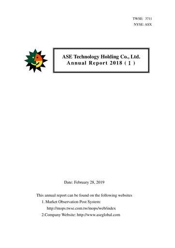 Miniature ASE Group
 Rapport annuel 2018