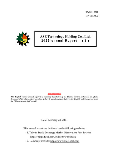 Miniature ASE Group
 Rapport annuel 2022