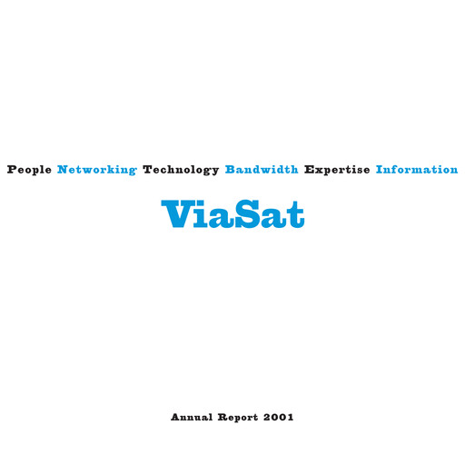 Miniature ViaSat Rapport annuel 2001