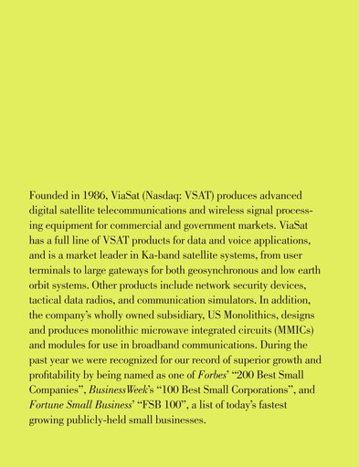 Miniature ViaSat Rapport annuel 2002