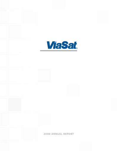 Miniature ViaSat Rapport annuel 2009