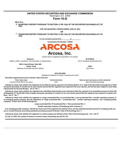 Thumbnail Arcosa
 Quarterly Report 2023-q2