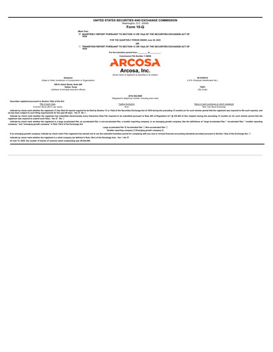 Thumbnail Arcosa
 Quarterly Report 2025-q2