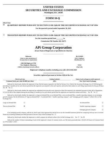Vorschaubild APi Group Quartalsbericht 2021-q3