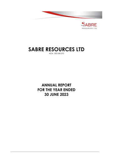 Thumbnail Sabre Resources Annual Report 2023