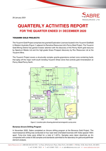 Thumbnail Sabre Resources Quarterly Report 2021-q2