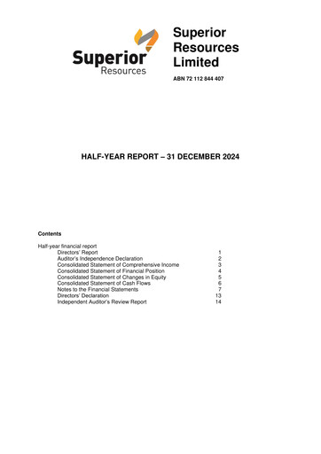 Thumbnail Superior Resources Financial Report 2025-h1