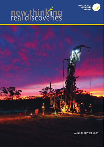 Thumbnail Investigator Resources Annual Report 2016