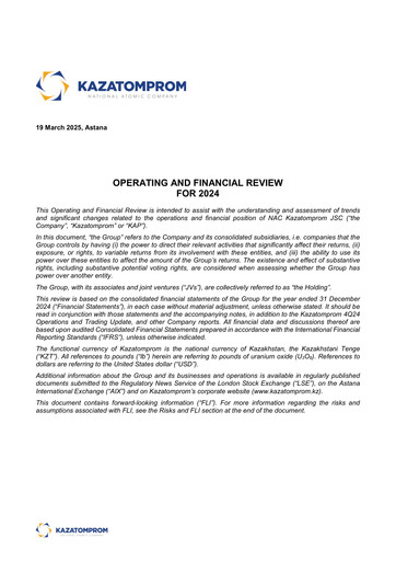 Thumbnail Kazatomprom Financial Report 2024